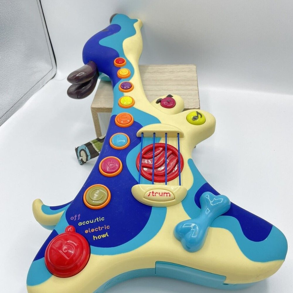 B Woofer Dog Guitar Puppy Kids Musical Hound Instrument Strum Toy Music Tested